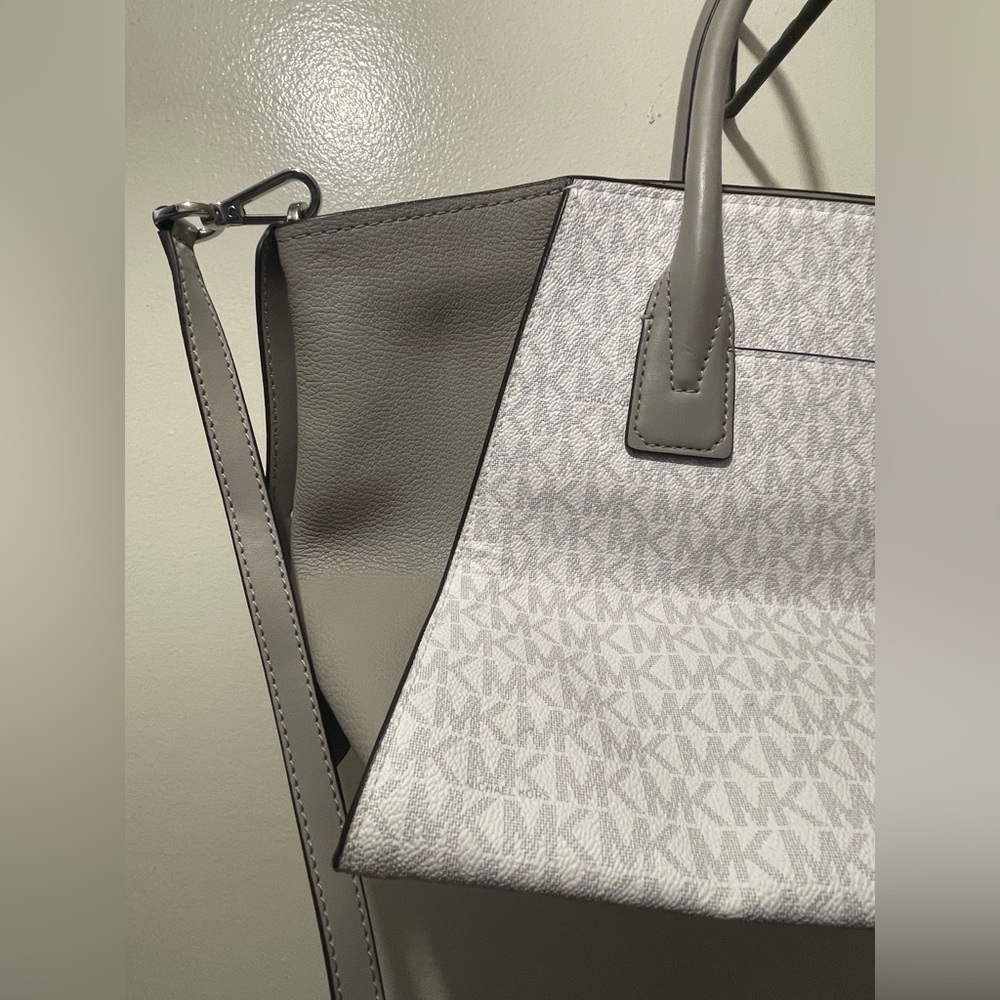 Michael Kors Gray and White Satchel - Picture 8 of 14